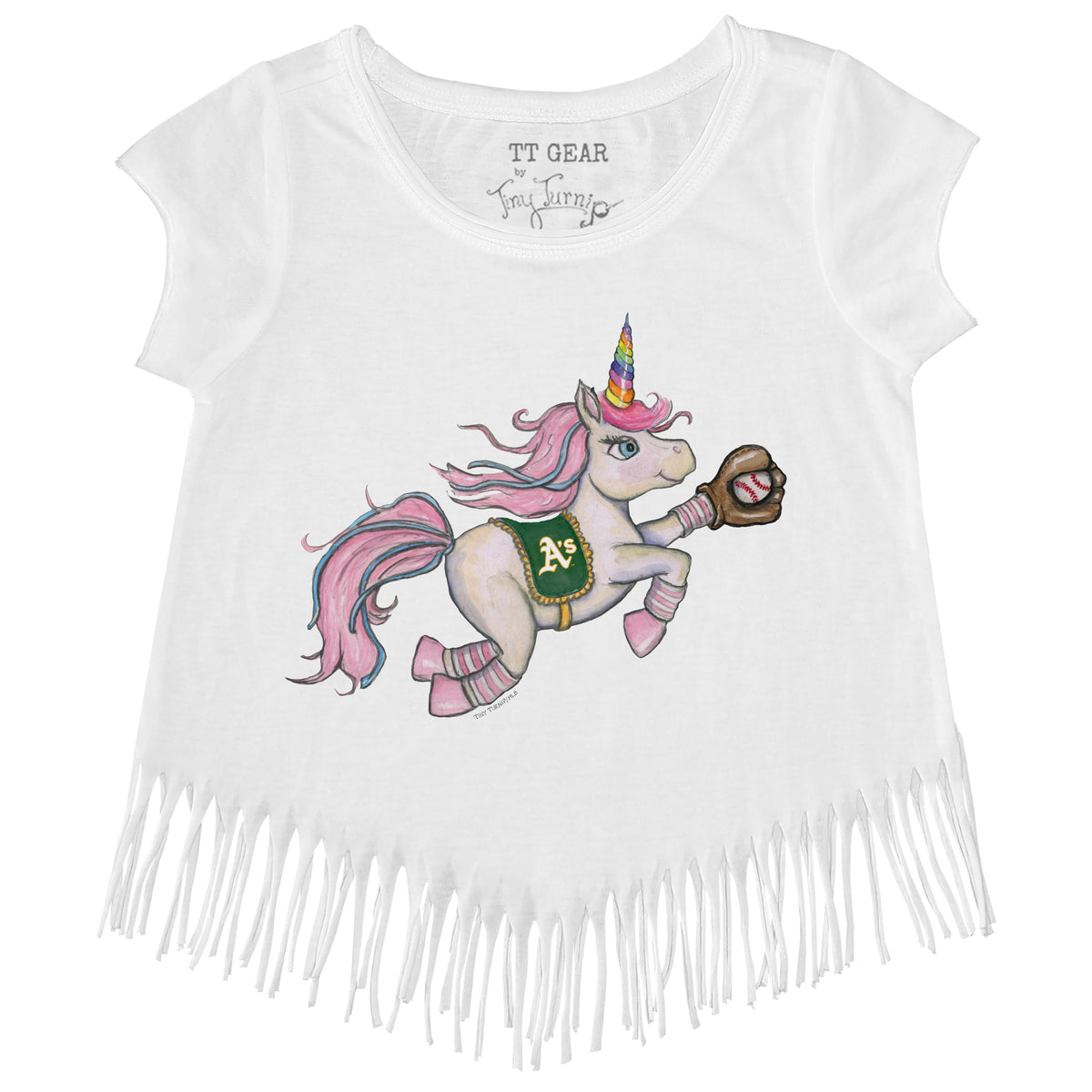Oakland Athletics Unicorn Fringe Tee