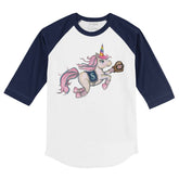 Seattle Mariners Unicorn 3/4 Navy Blue Sleeve Raglan