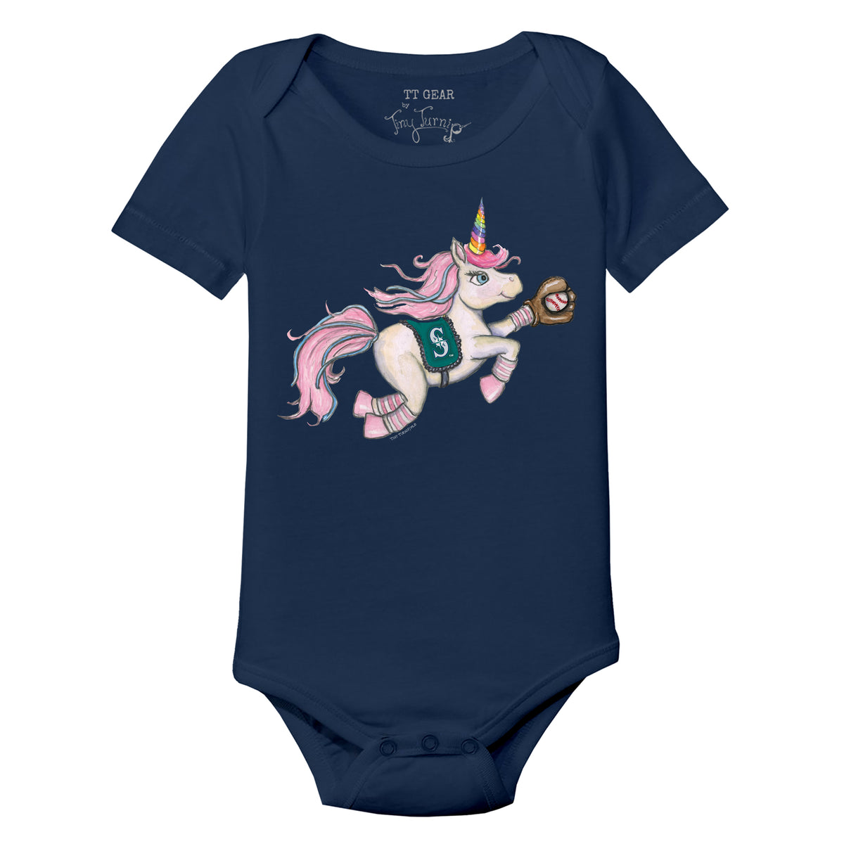 Seattle Mariners Unicorn Short Sleeve Snapper
