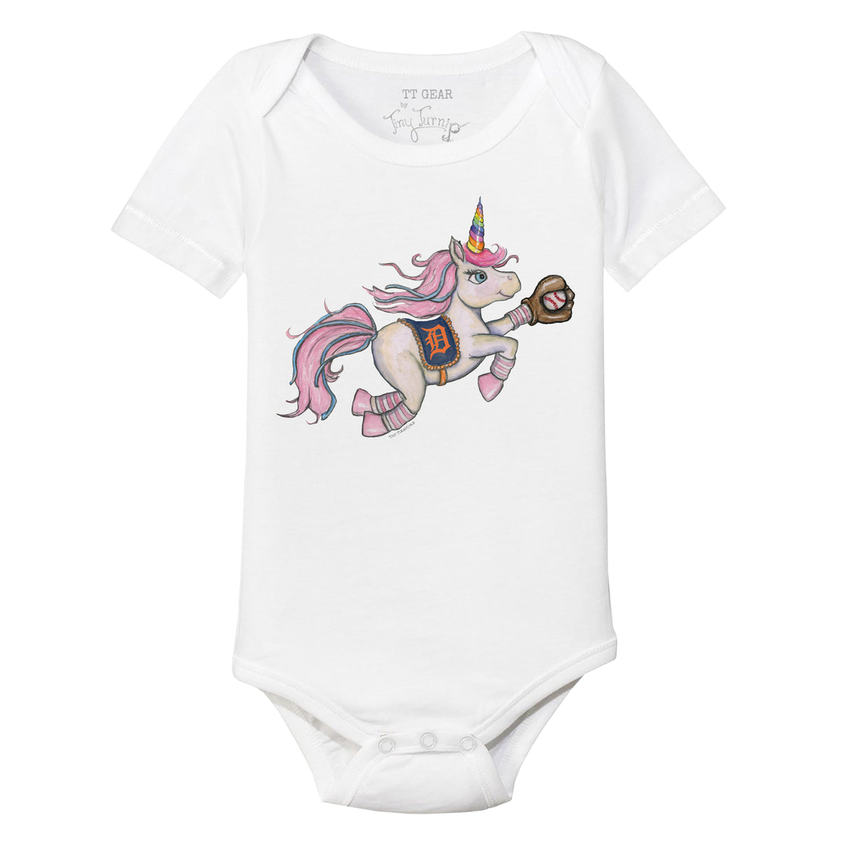 Detroit Tigers Unicorn Short Sleeve Snapper
