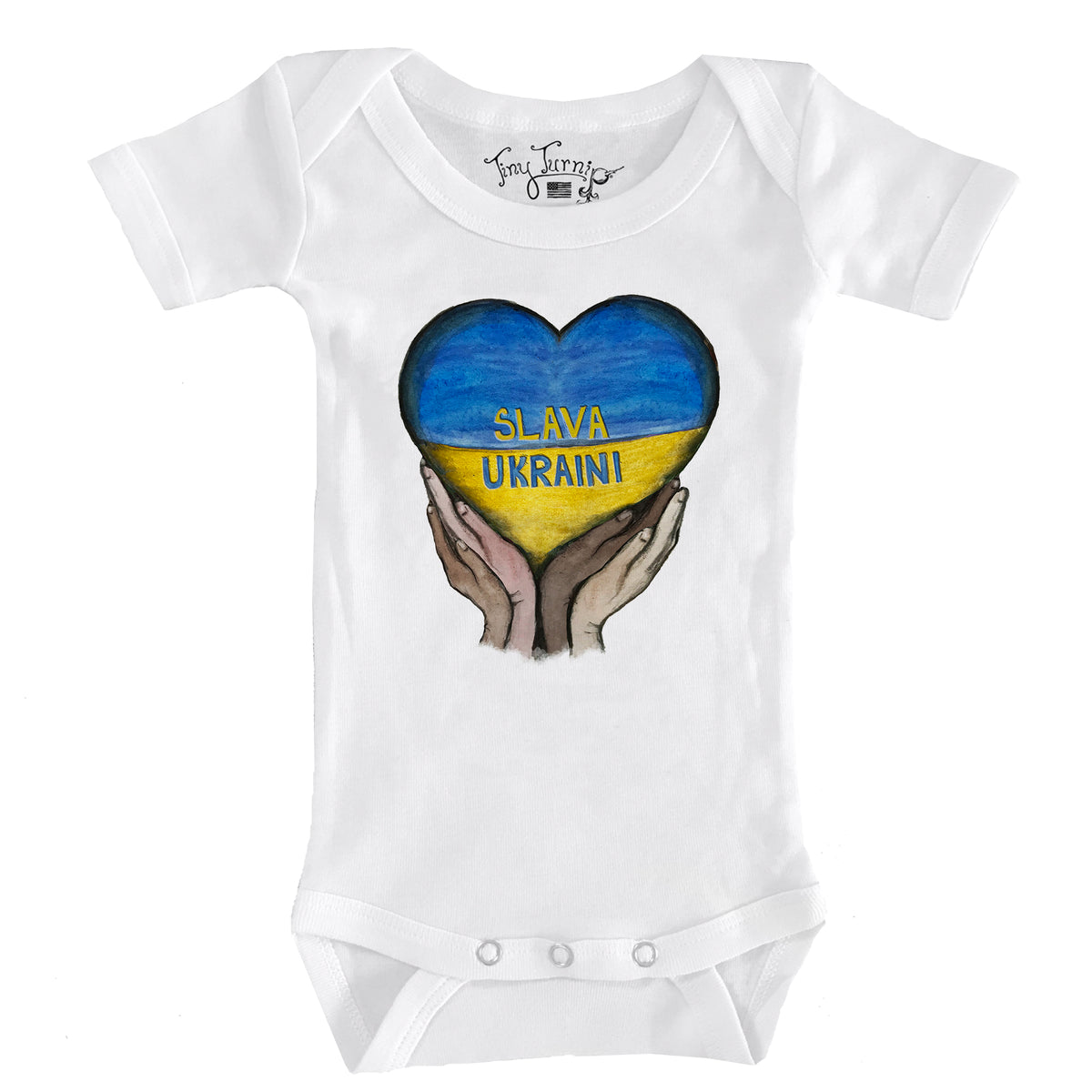 Tiny Turnip "Voices of Children" Short Sleeve Snapper