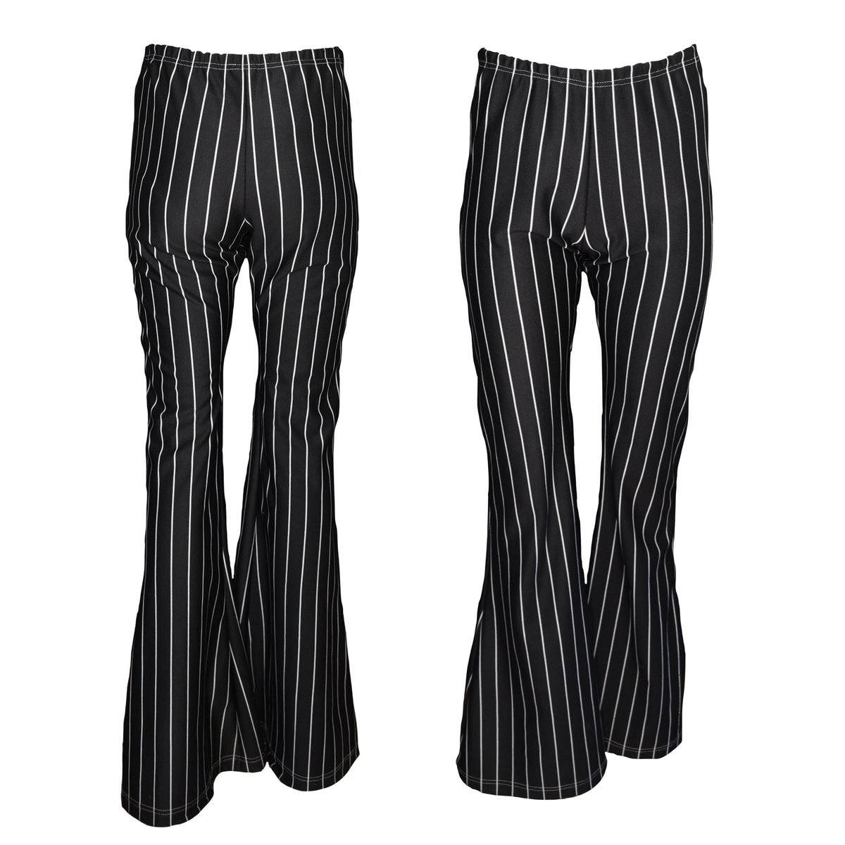 Tiny Turnip Black Pinstripe Flare Pants