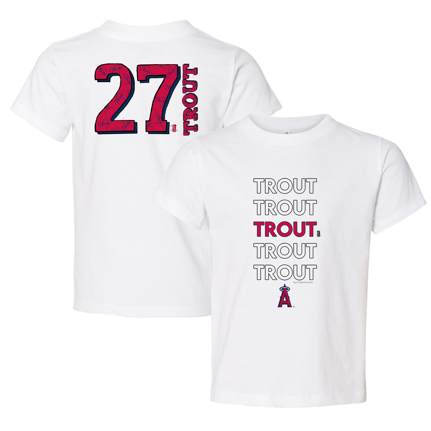 Los Angeles Angels Mike Trout Stacked Tee Shirt