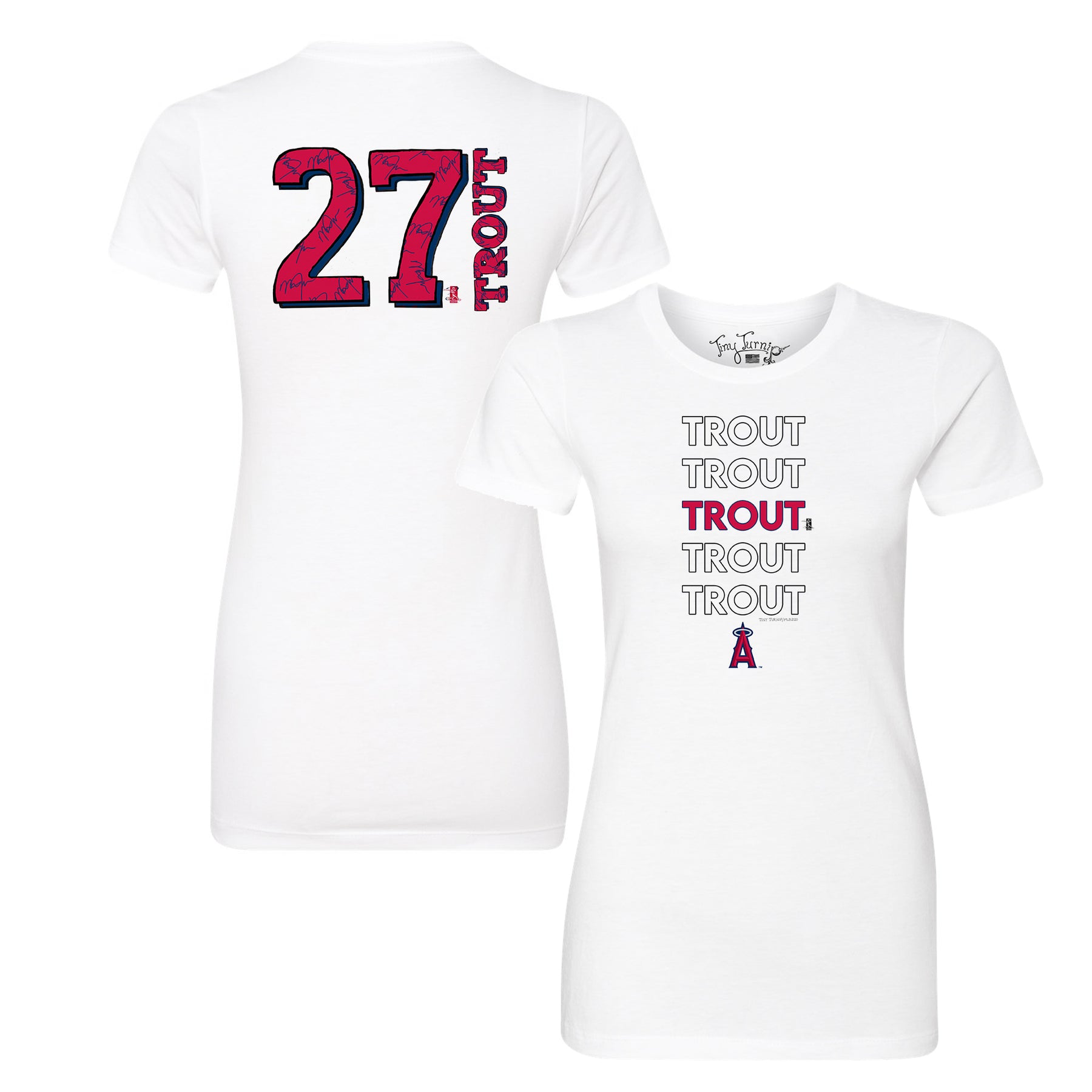 Los Angeles Angels Mike Trout Stacked Tee Shirt