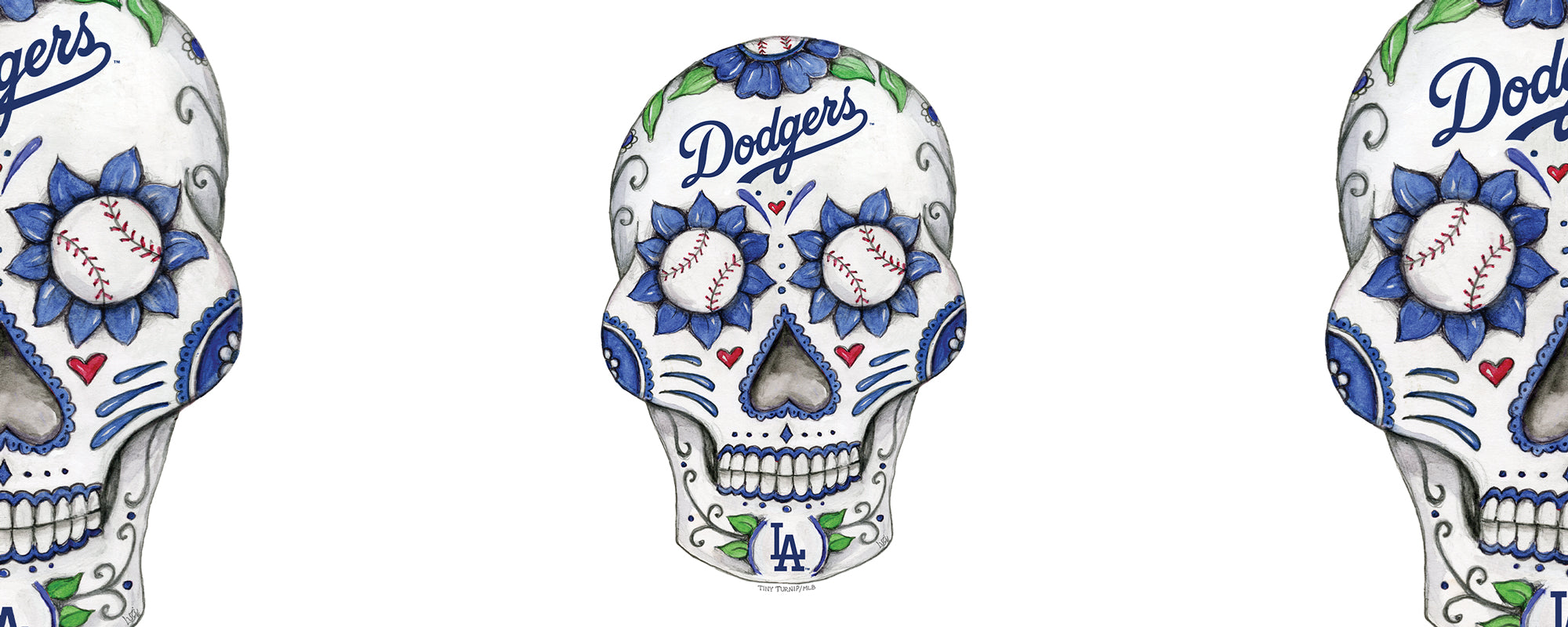 Los Angeles Dodgers Sugar Skull