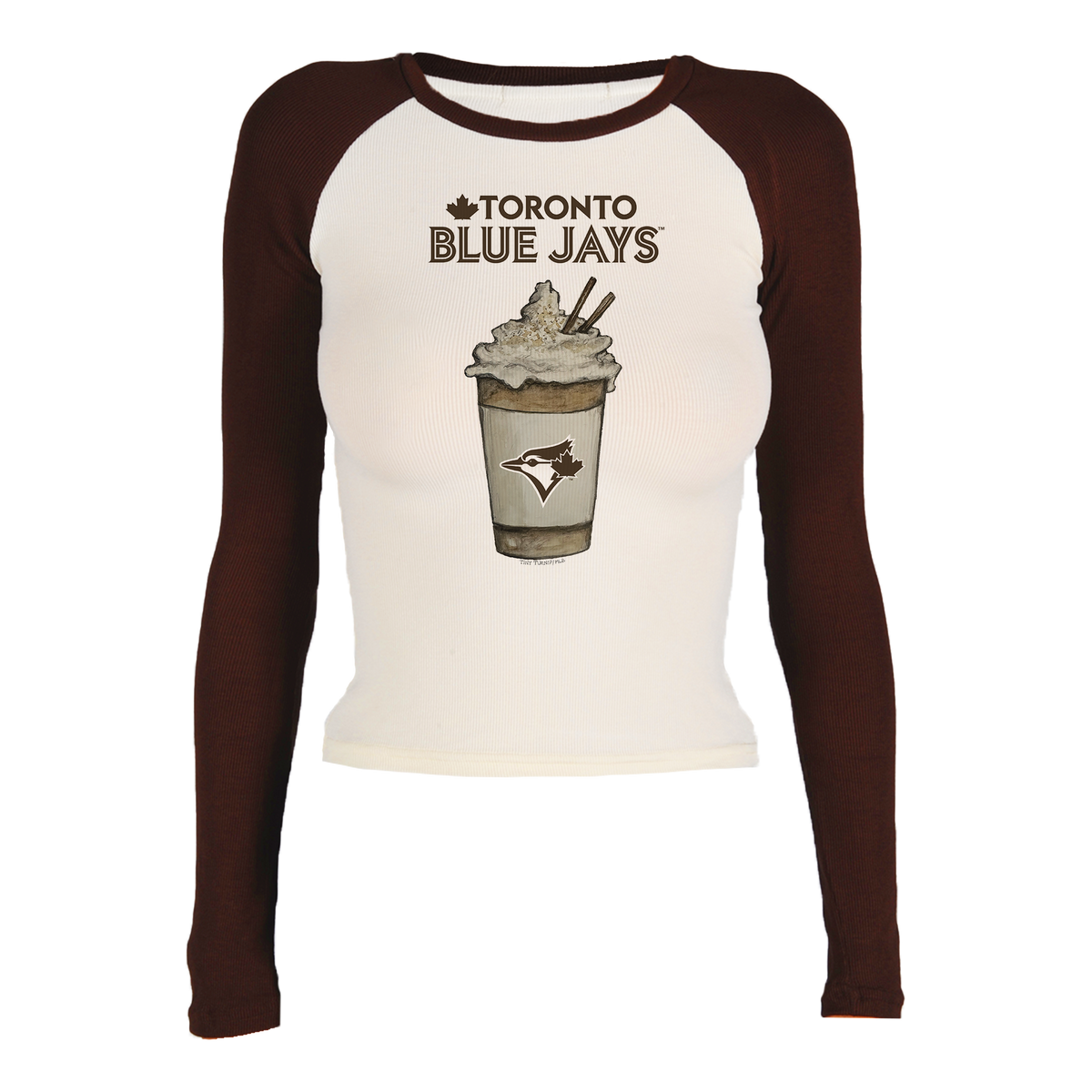 Toronto Blue Jays Latte Roxy Raglan Long Sleeve