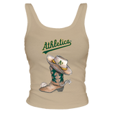 Oakland Athletics Cowboy Boot Ribbed Tank
