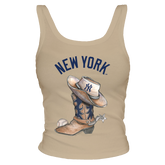 New York Yankees Cowboy Boot Ribbed Tank