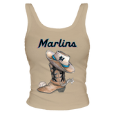Miami Marlins Cowboy Boot Ribbed Tank