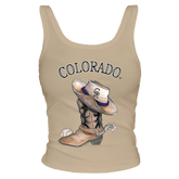 Colorado Rockies Cowboy Boot Ribbed Tank