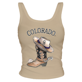 Colorado Rockies Cowboy Boot Ribbed Tank