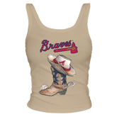 Atlanta Braves Cowboy Boot Ribbed Tank