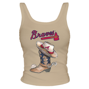Atlanta Braves Cowboy Boot Ribbed Tank