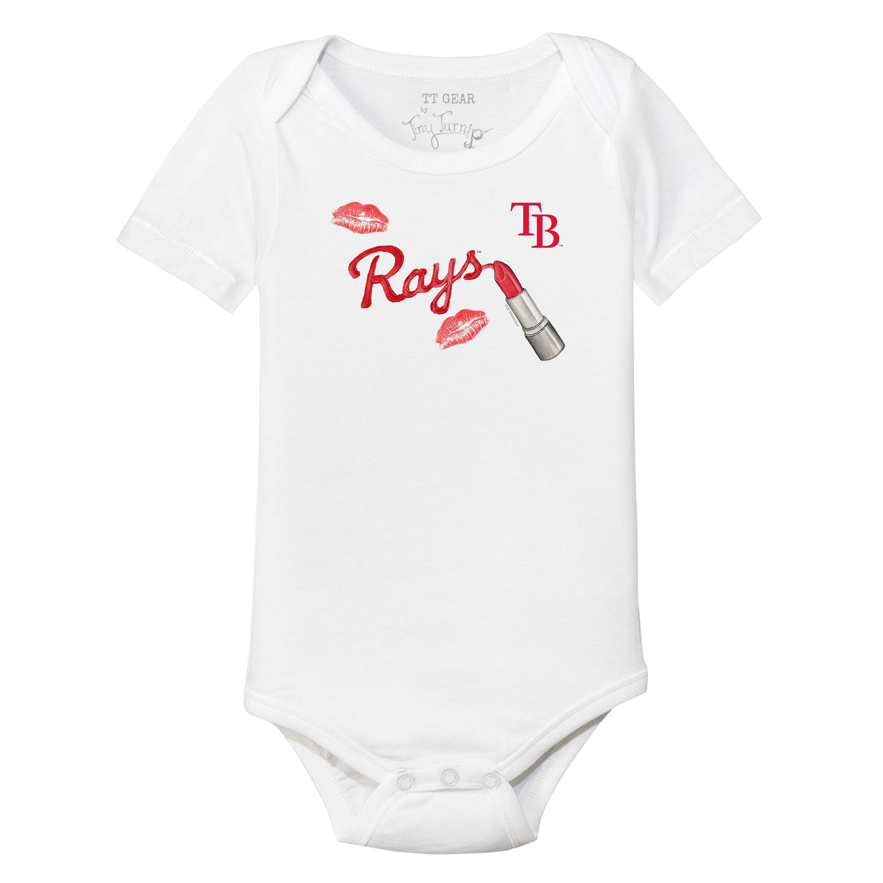 Tampa Bay Rays Lipstick Short Sleeve Snapper - Tiny Turnip