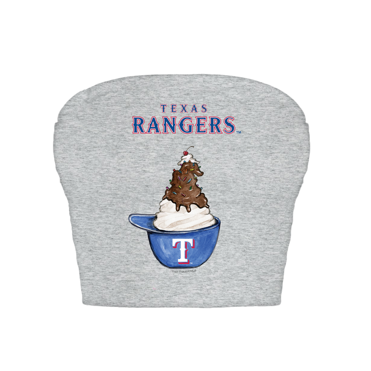Texas Rangers Sundae Helmet Crop Tube Top
