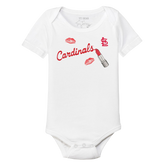 St. Louis Cardinals Lipstick Short Sleeve Snapper - Tiny Turnip