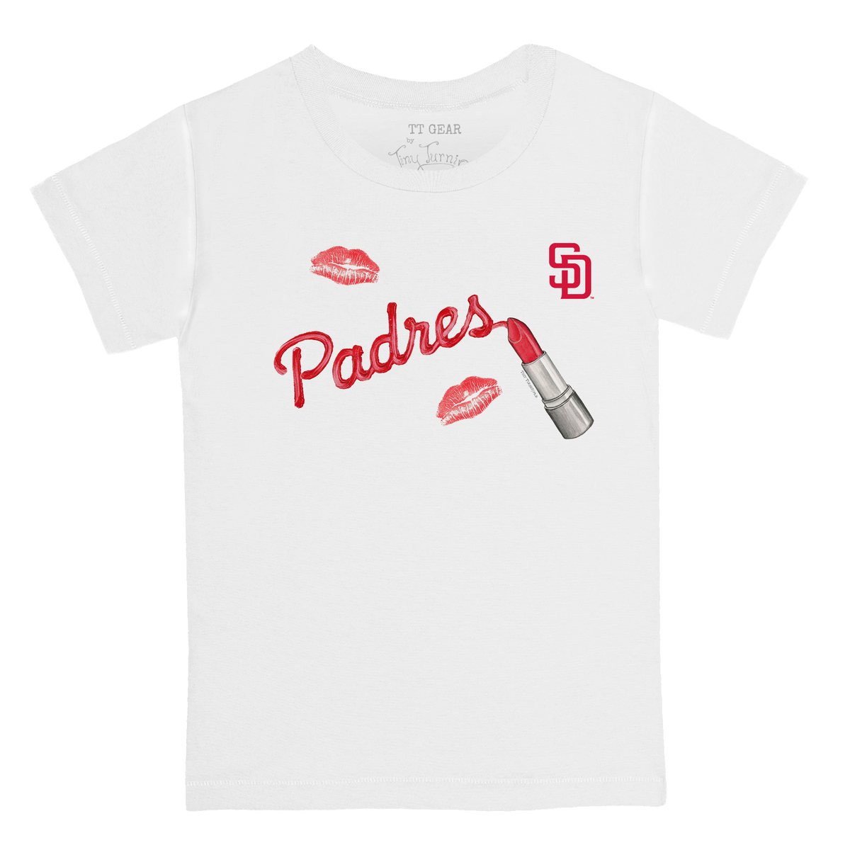 San Diego Padres Lipstick Kid's Tee Shirt - Tiny Turnip