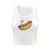Pittsburgh Pirates Hot Dog Mustard Stitch Crop Tank