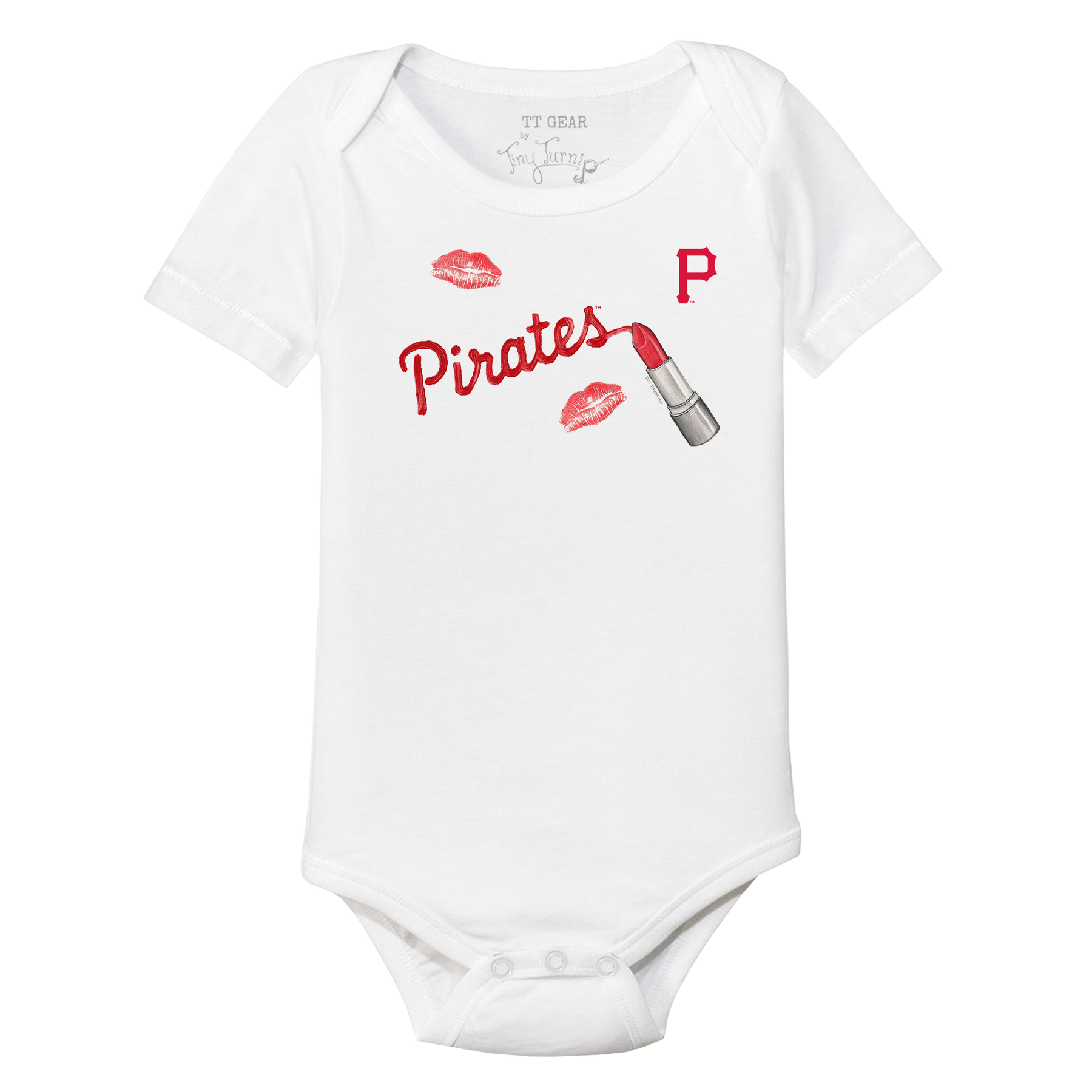Pittsburgh Pirates Lipstick Short Sleeve Snapper - Tiny Turnip