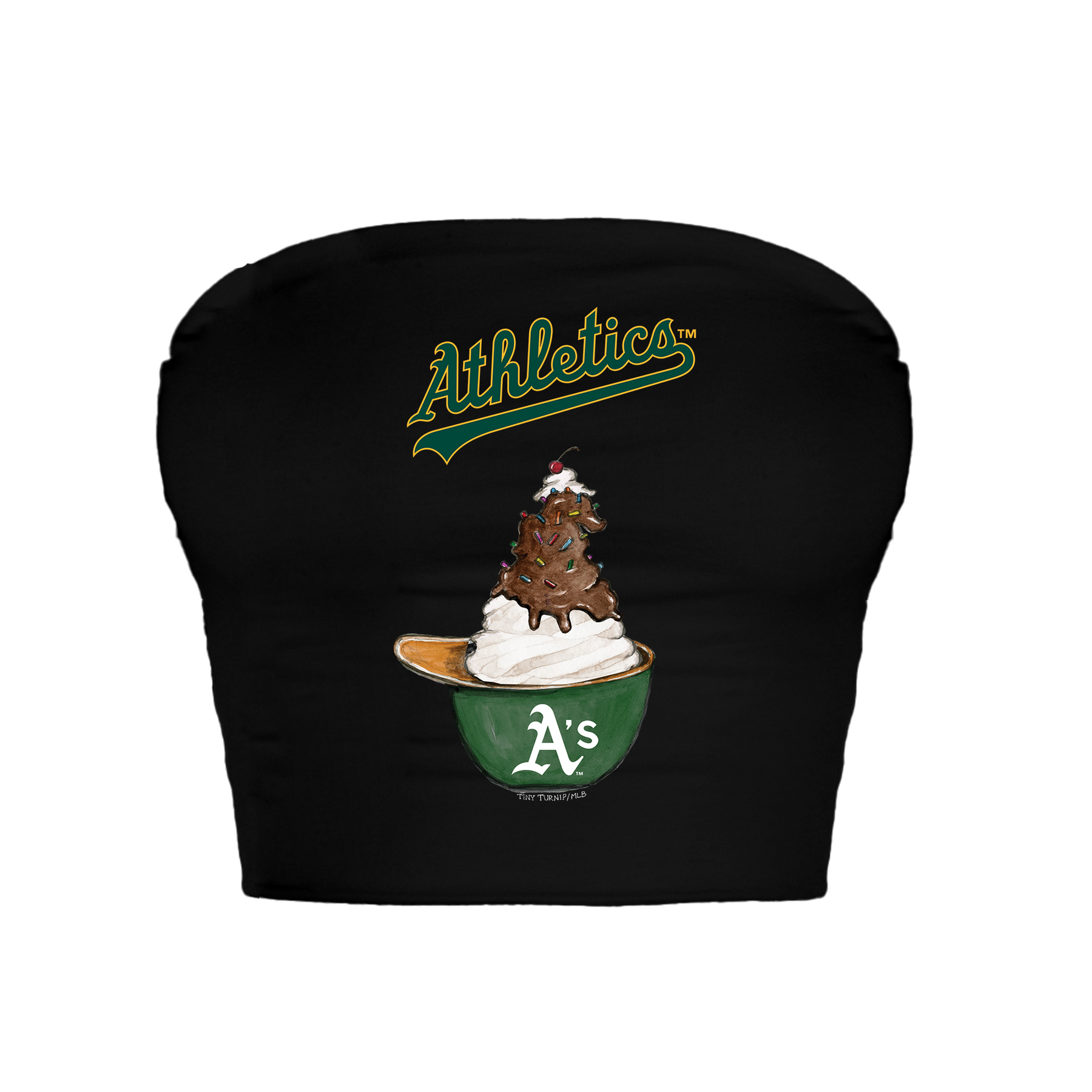 Oakland Athletics Sundae Helmet Crop Tube Top