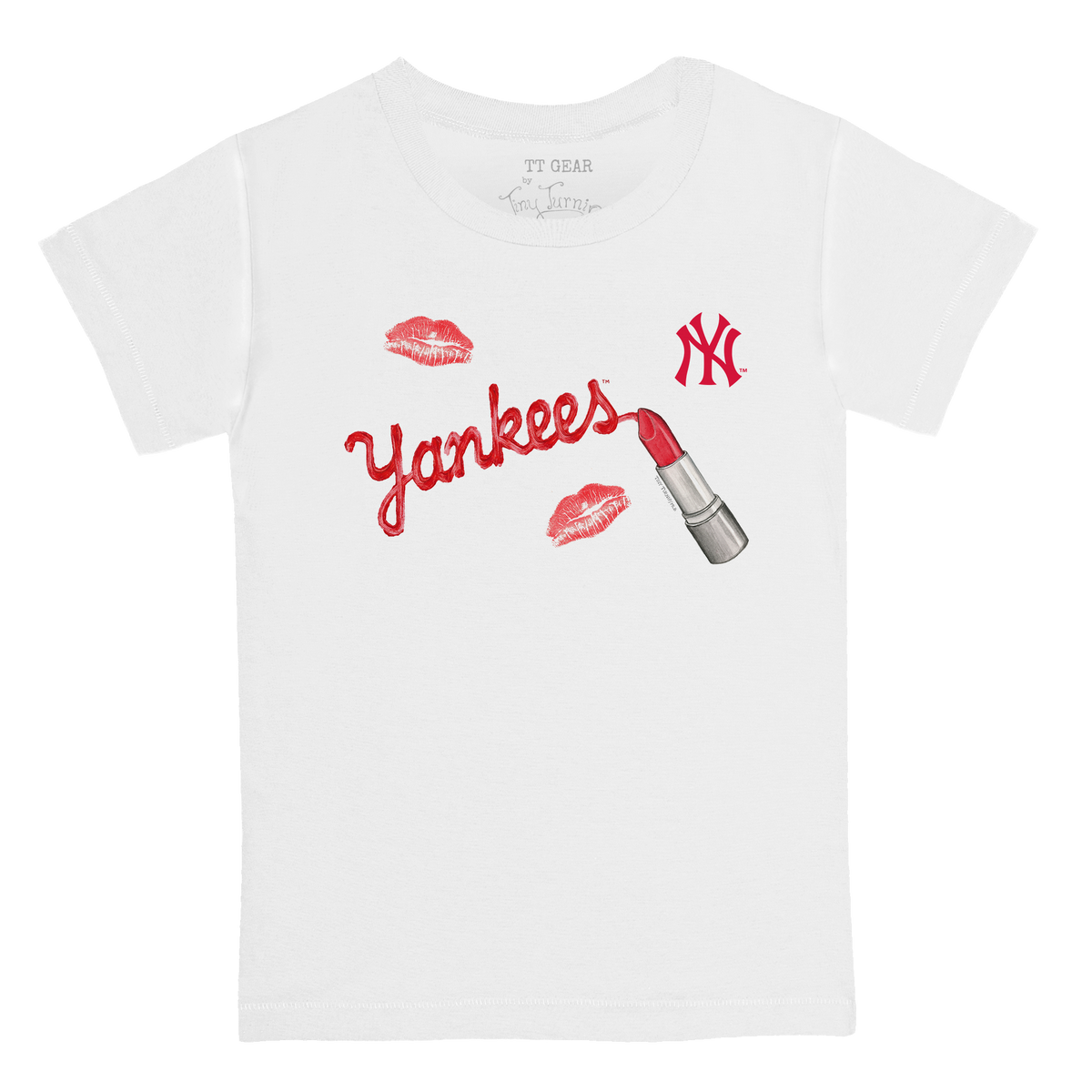 New York Yankees Lipstick Kid's Tee Shirt - Tiny Turnip