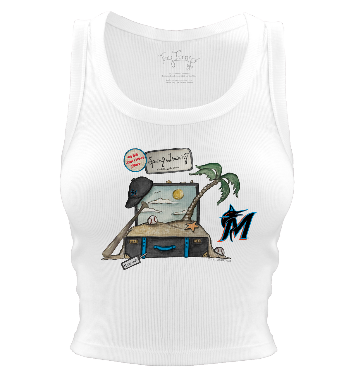 Miami Marlins Spring Training 2026 Crop Tank - Tiny Turnip