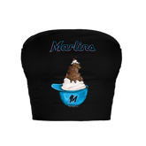 Miami Marlins Sundae Helmet Crop Tube Top