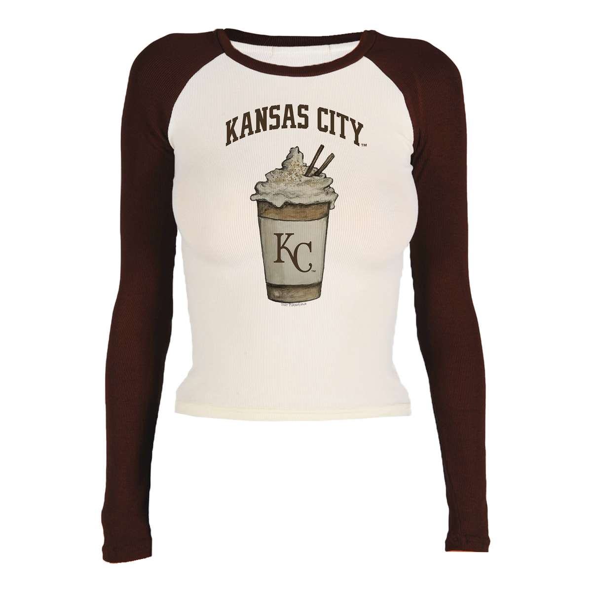 Kansas City Royals Latte Roxy Raglan Long Sleeve