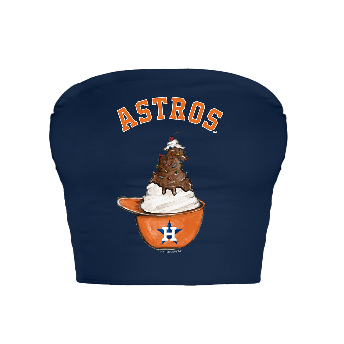 Houston Astros Sundae Helmet Crop Tube Top