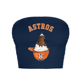 Houston Astros Sundae Helmet Crop Tube Top