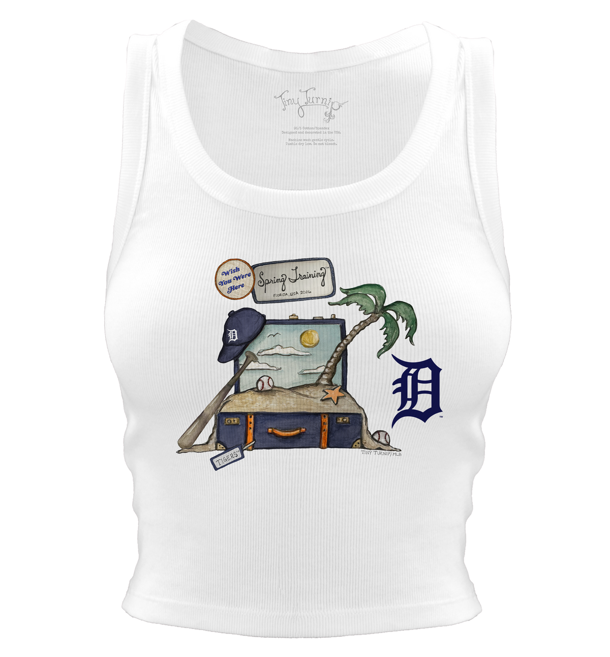 Detroit Tigers Spring Training 2026 Crop Tank - Tiny Turnip