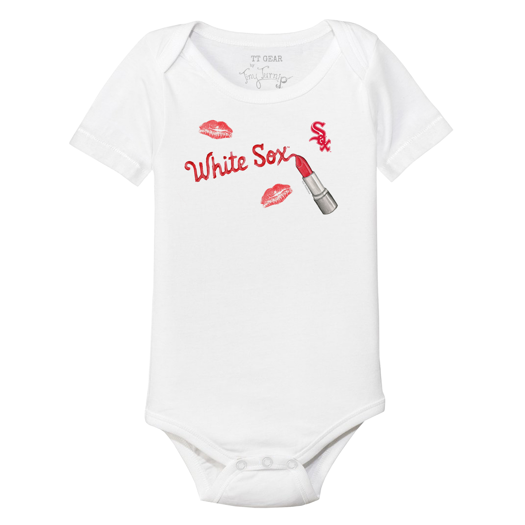 Chicago White Sox Lipstick Short Sleeve Snapper - Tiny Turnip