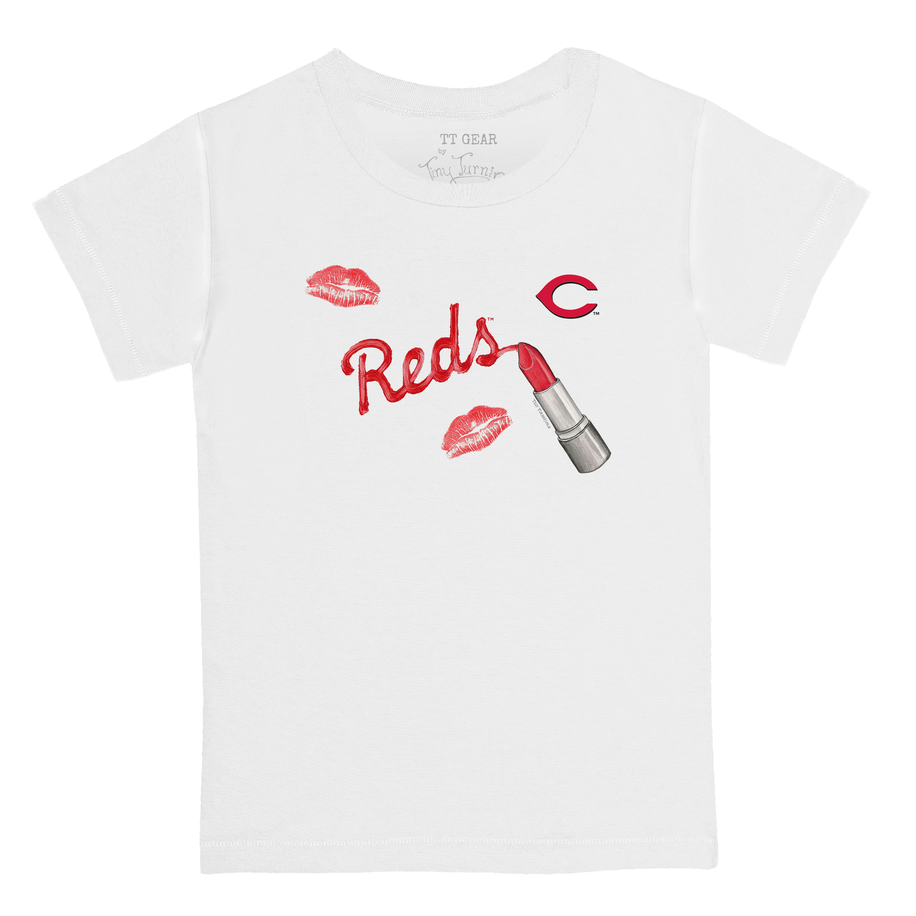 Cincinnati Reds Lipstick Kid's Tee Shirt - Tiny Turnip