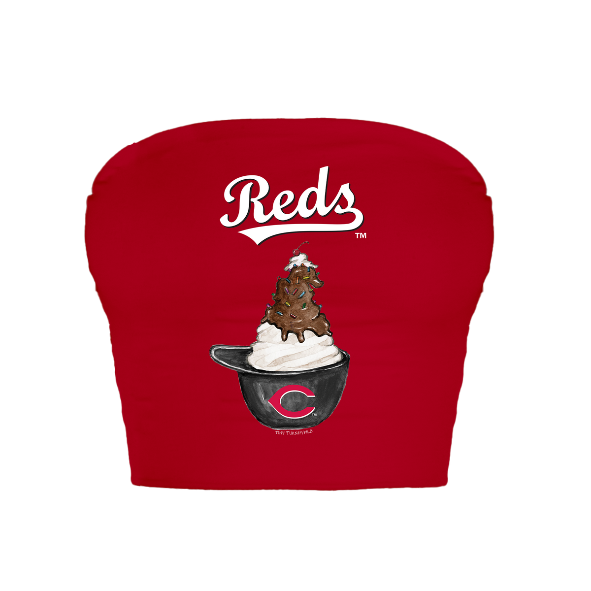 Cincinnati Reds Sundae Helmet Crop Tube Top