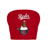 Cincinnati Reds Sundae Helmet Crop Tube Top