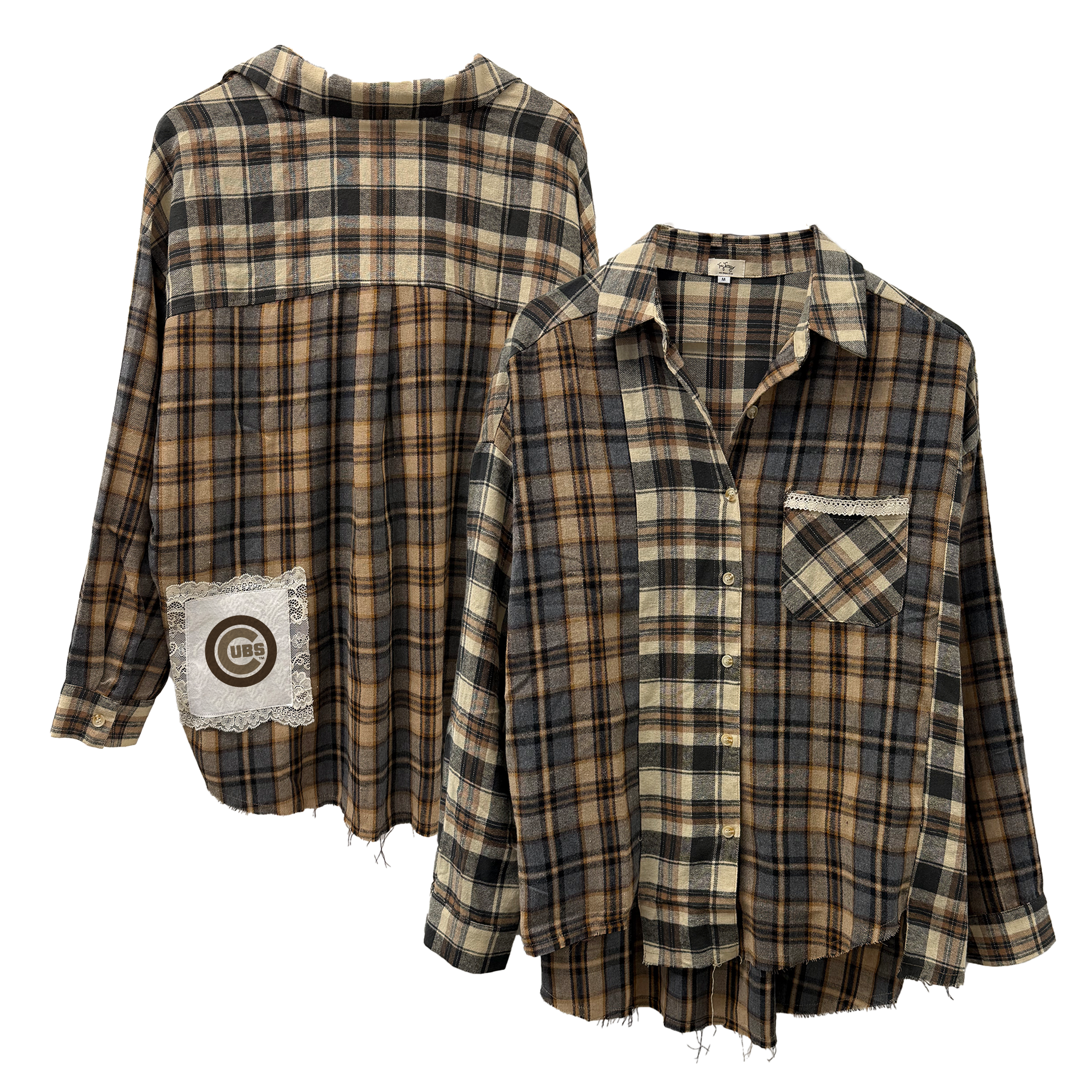 Chicago Cubs Oat Flannel | Tiny Turnip