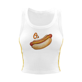 Baltimore Orioles Hot Dog Mustard Stitch Crop Tank