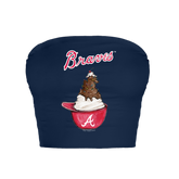 Atlanta Braves Sundae Helmet Crop Tube Top