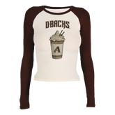 Arizona Diamondbacks Latte Roxy Raglan Long Sleeve
