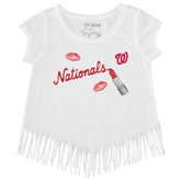 Washington Nationals Lipstick Fringe Tee - Tiny Turnip