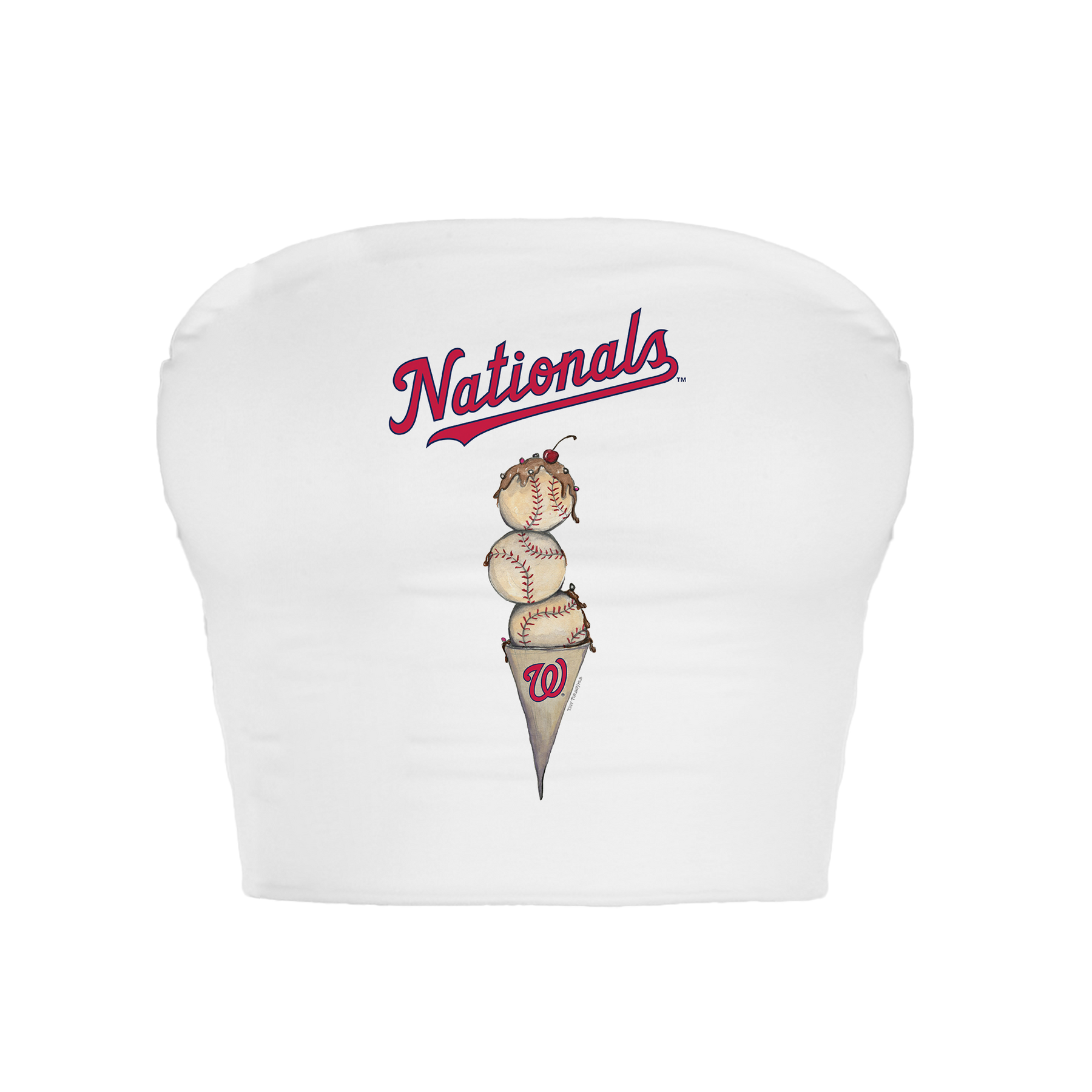 Washington Nationals Triple Scoop Crop Tube Top
