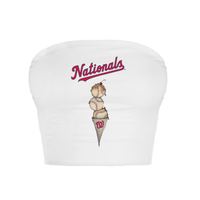 Washington Nationals Triple Scoop Crop Tube Top