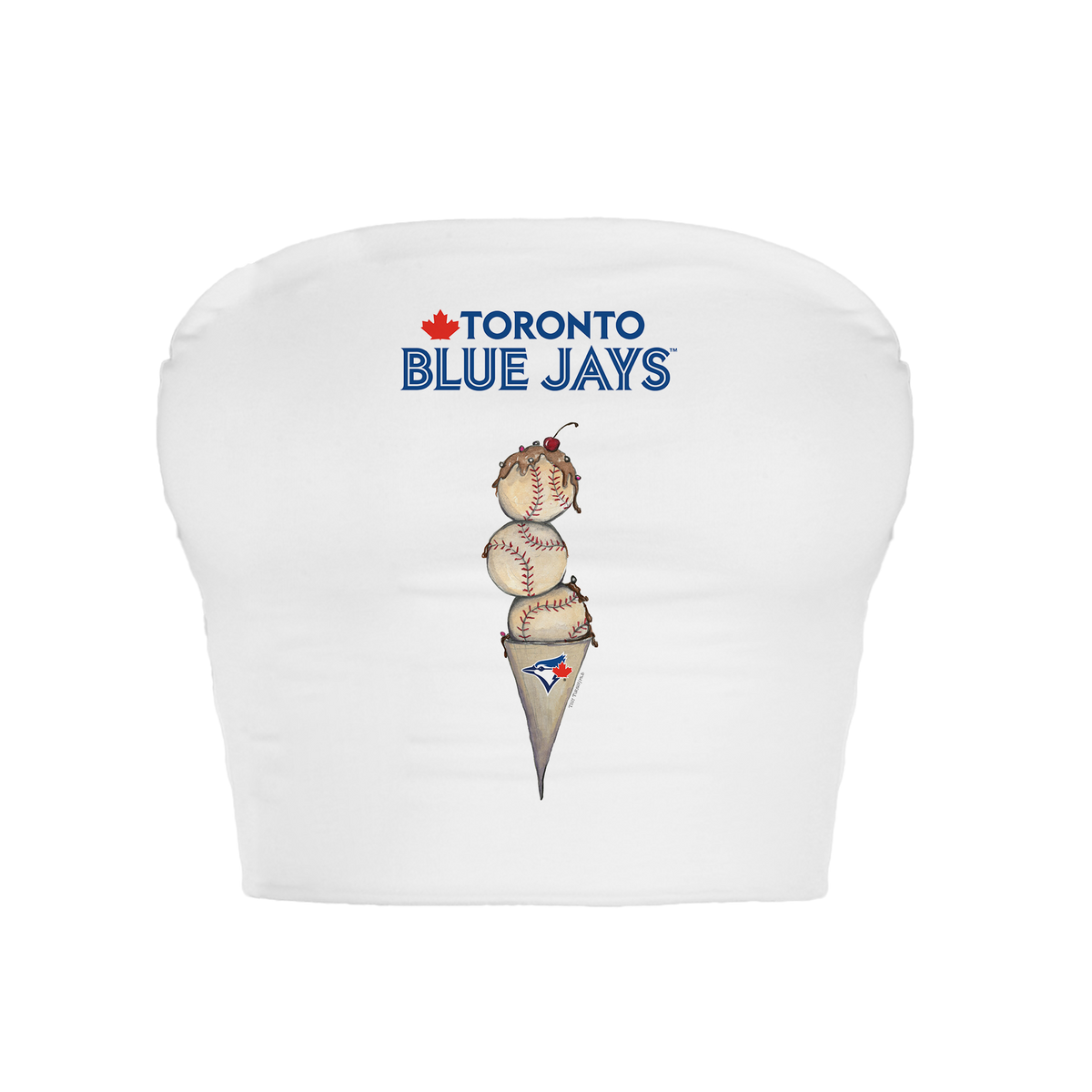 Toronto Blue Jays Triple Scoop Crop Tube Top