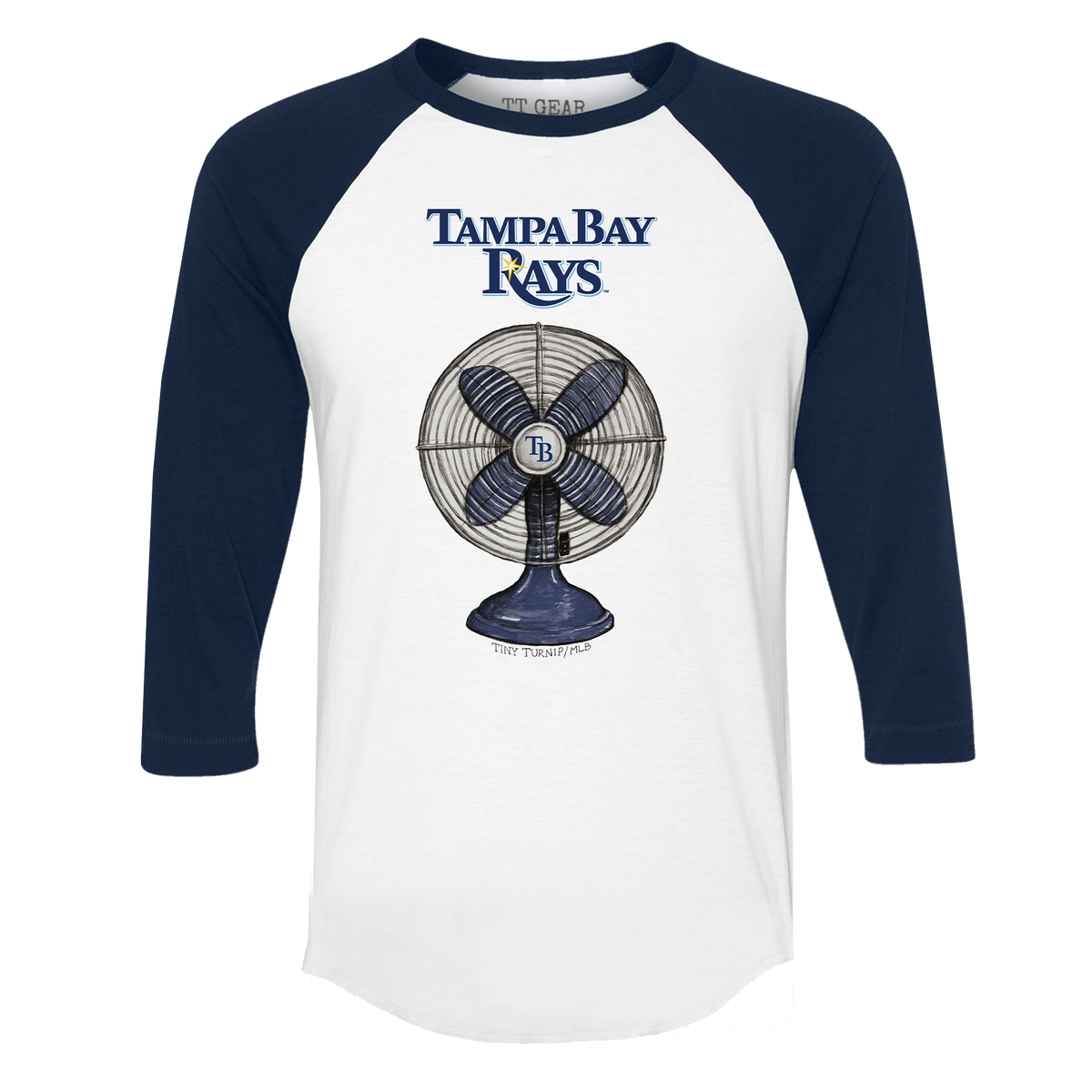 Tampa Bay Rays Fan 3/4 Navy Blue Sleeve Raglan