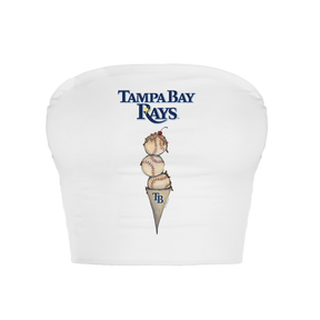 Tampa Bay Rays Triple Scoop Crop Tube Top