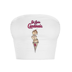 St. Louis Cardinals Triple Scoop Crop Tube Top