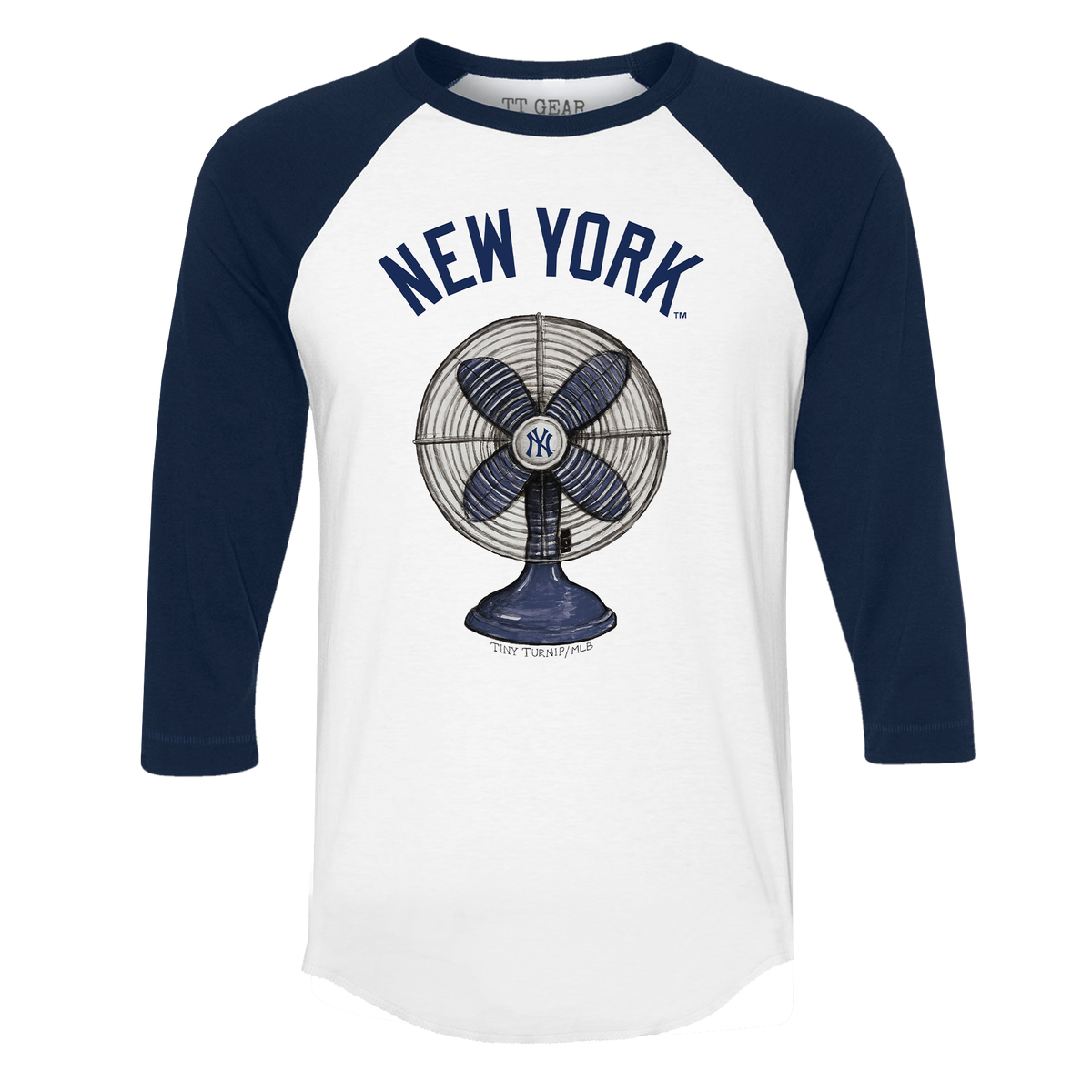 New York Yankees Fan 3/4 Navy Blue Sleeve Raglan