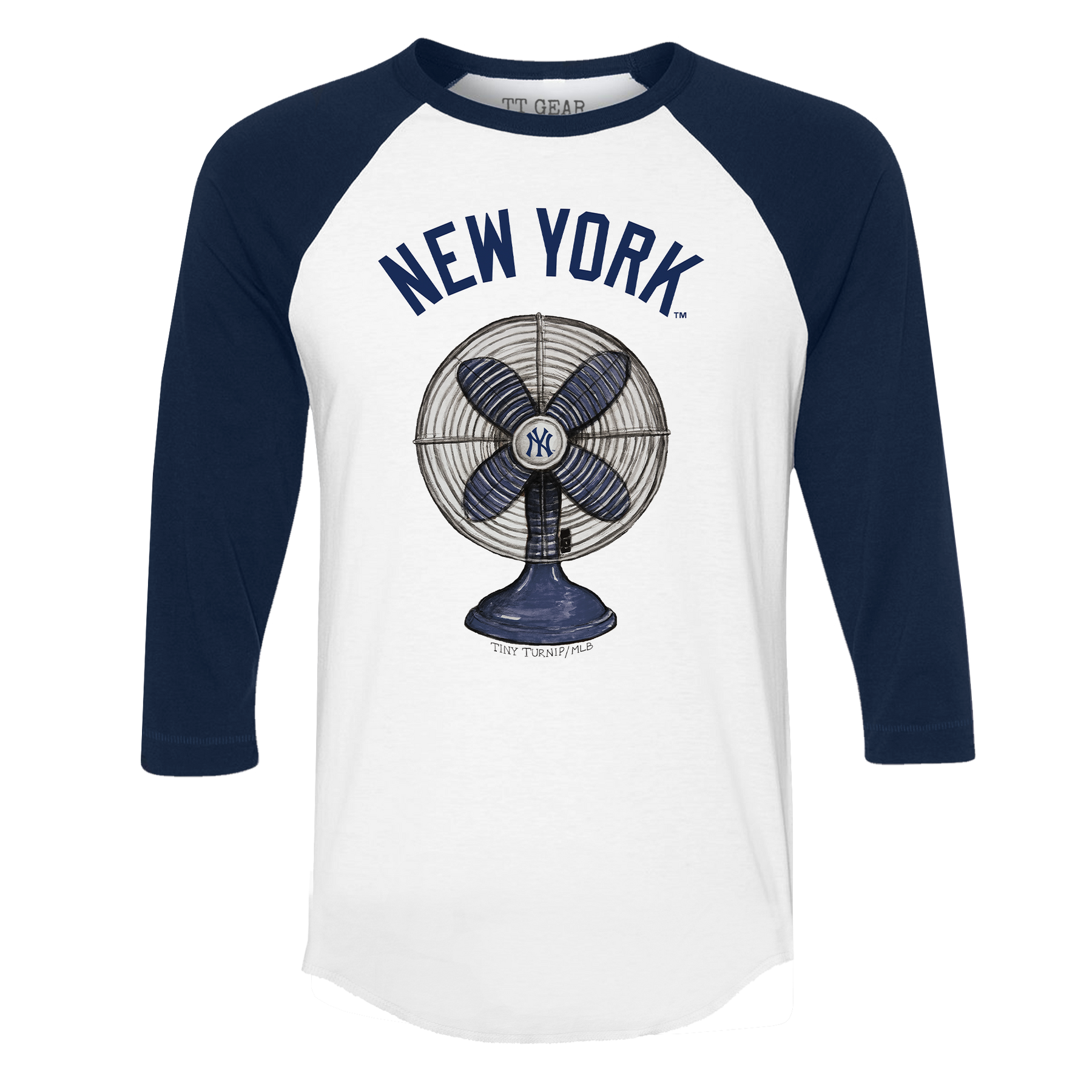 New York Yankees Fan 3/4 Navy Blue Sleeve Raglan