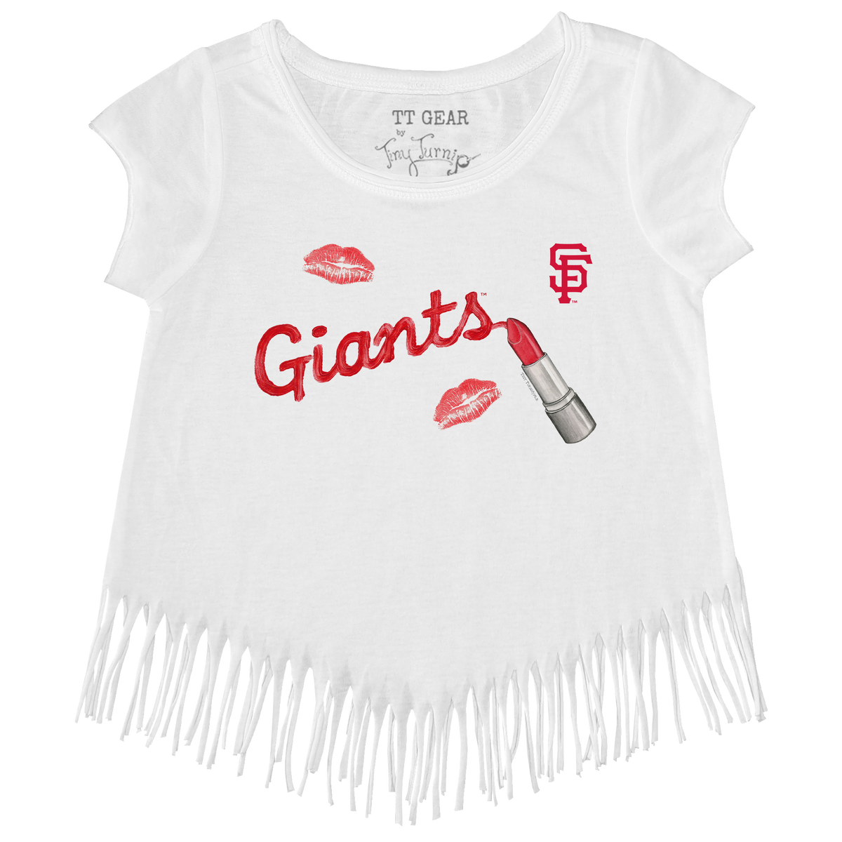 San Francisco Giants Lipstick Fringe Tee - Tiny Turnip