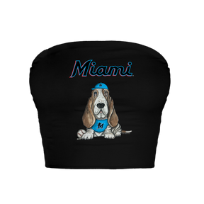Miami Marlins Puddy Crop Tube Top